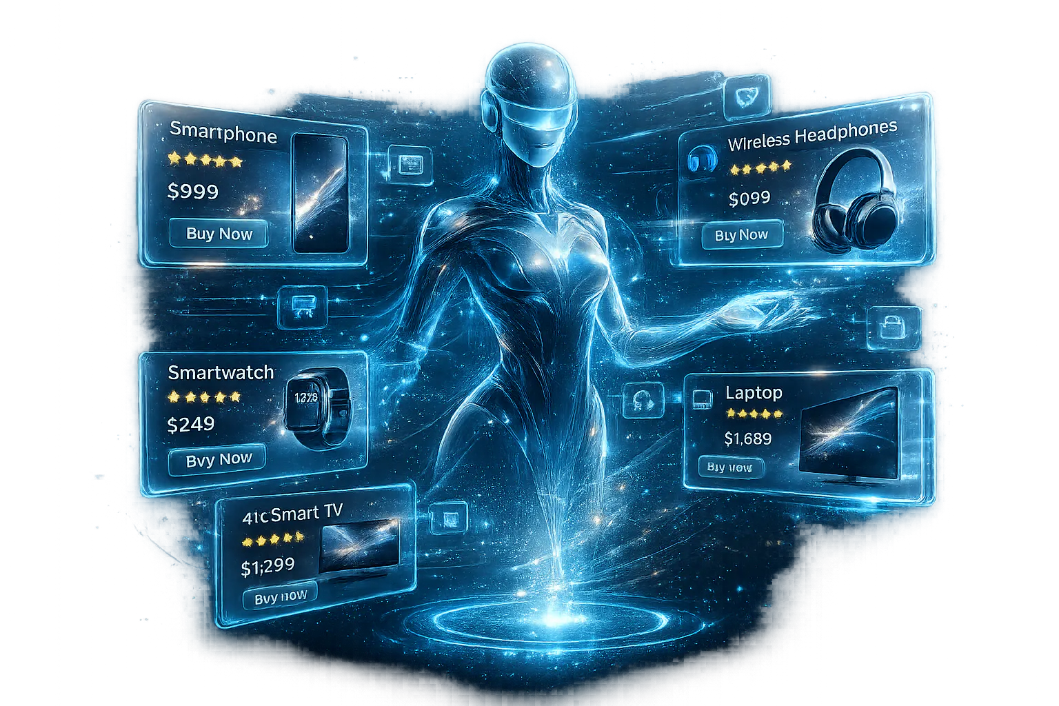 Nexora AI shopping assistant illustration
